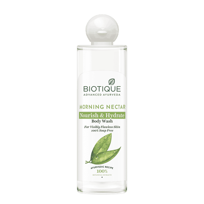 biotique morning nectar visibly flawless shower gel