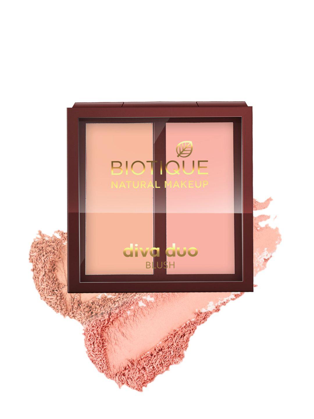 biotique natural makeup diva duo pastel n peach blush bl14