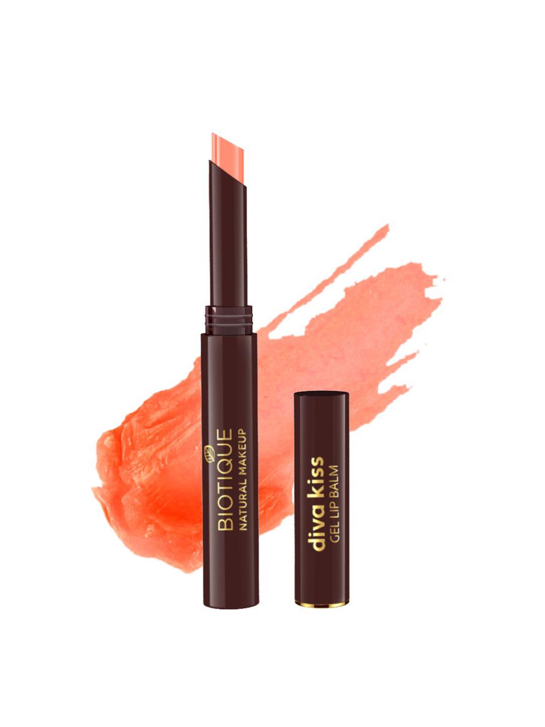biotique natural makeup diva kiss gel tinted lip balm - mandarin slush