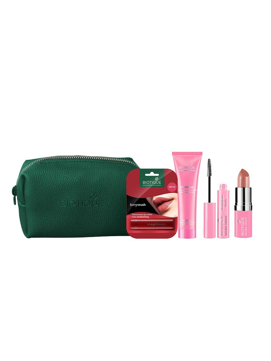 biotique natural makeup wakeup makeup everyday essentials makeup gift kit with pouch