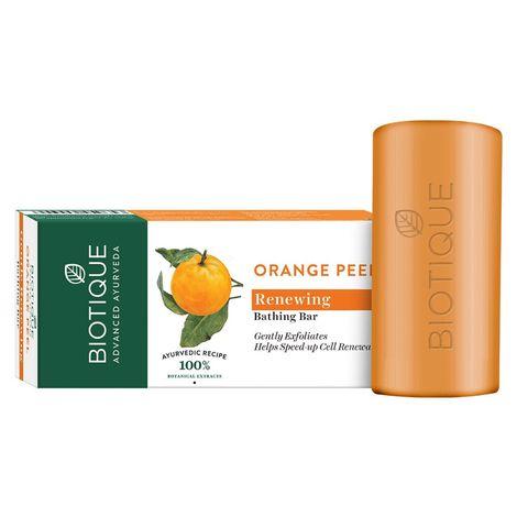 biotique orange peel renewing bathing bar(150 g)