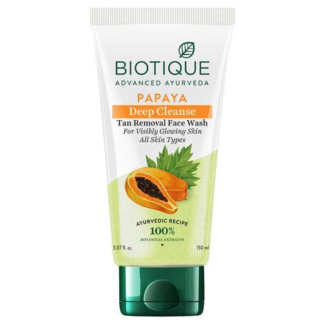 biotique papaya deep cleanse face wash 150ml