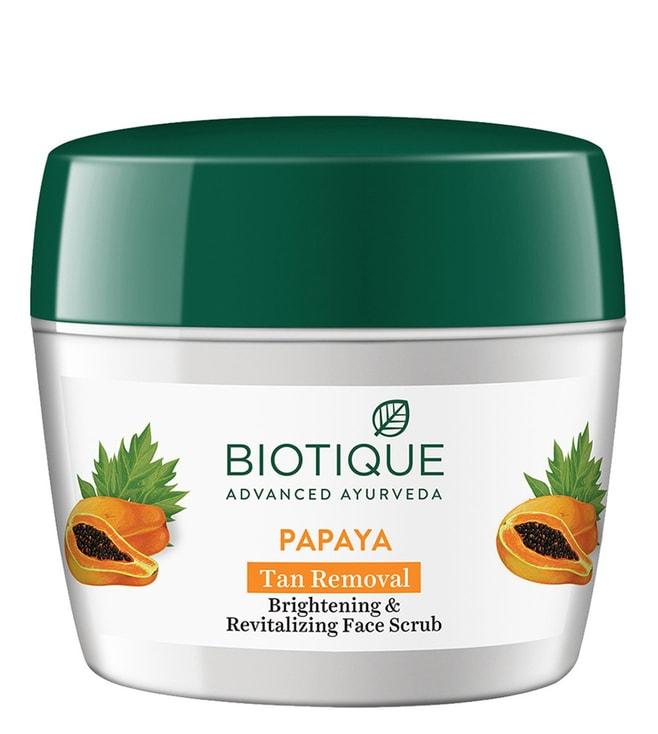 biotique papaya tan removal brightening & revitalizing face scrub - 235 gm