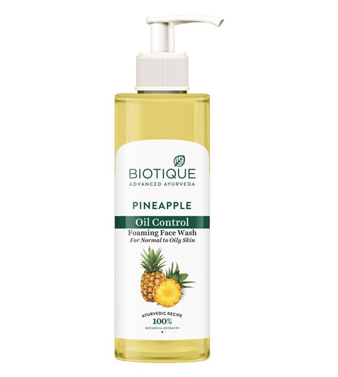 biotique pineapple oil control foaming face wash - 200 ml