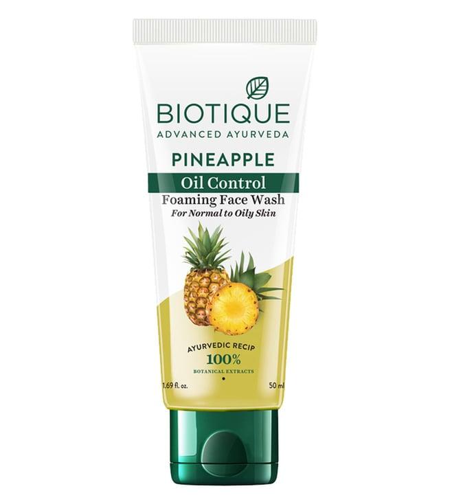 biotique pineapple oil control foaming face wash - 50 ml