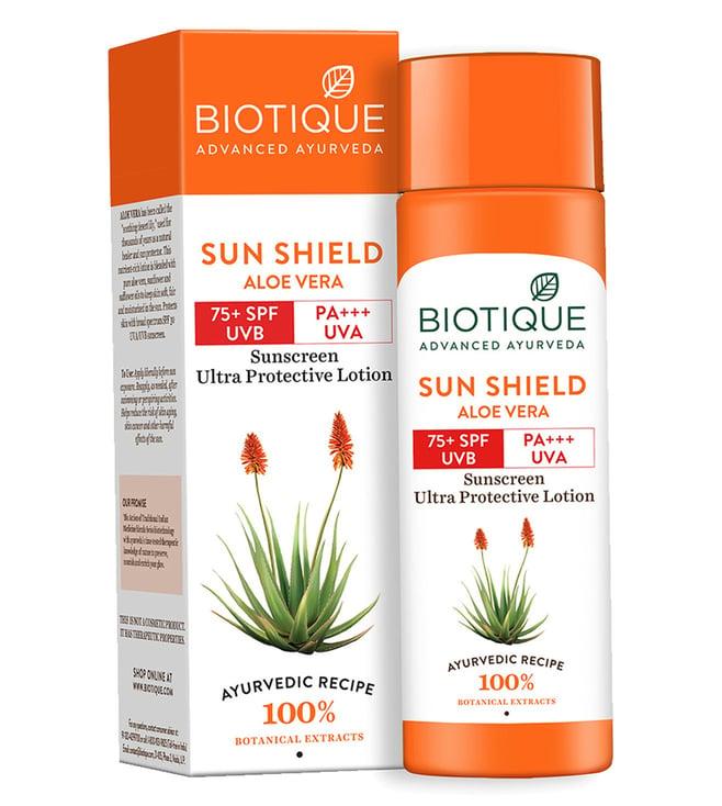 biotique sun shield aloe vera spf 75 sunscreen lotion - 190 ml