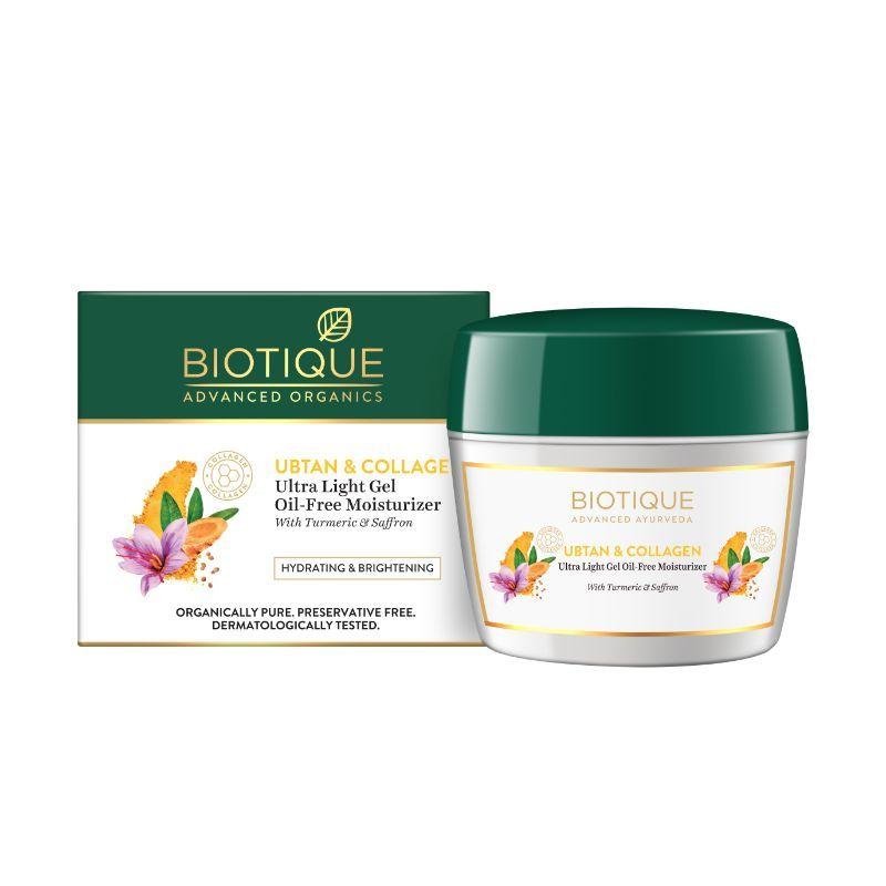biotique ubtan & collagen ultra light gel oil-free moisturizer