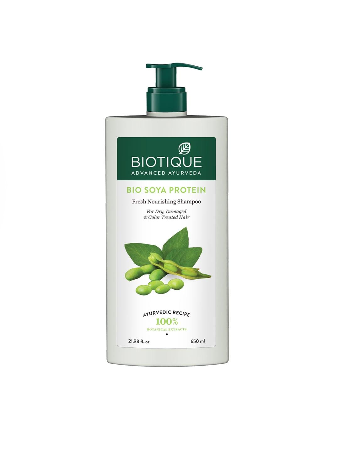 biotique unisex bio soya protein fresh nourishing shampoo 650 ml