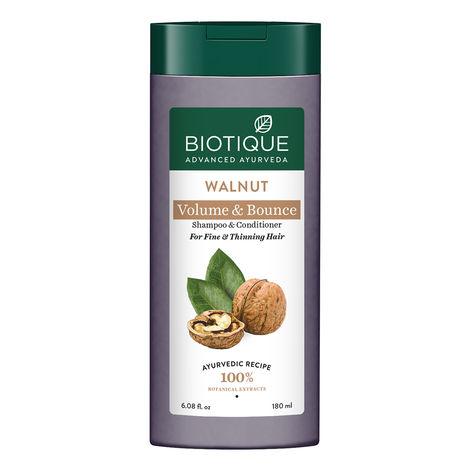 biotique walnut volume & bounce shampoo & conditioner 180ml