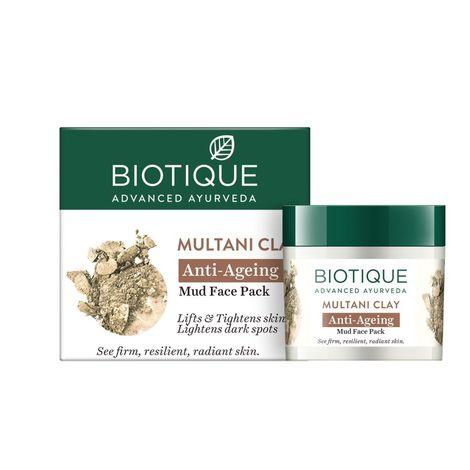 biotique multani clay anti-ageing mud face pack (75 g)