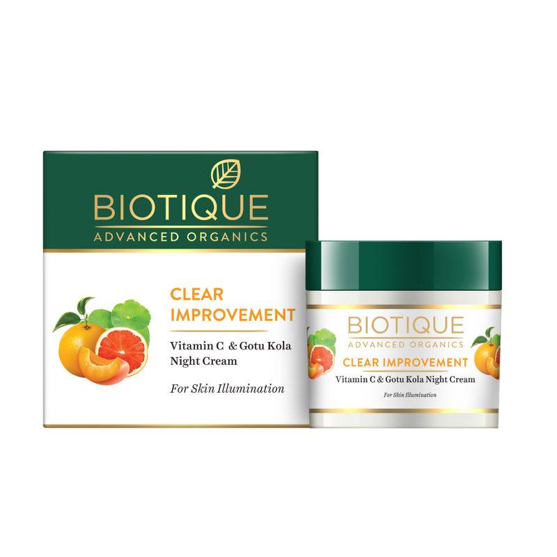 biotique advanced organics clear improvement vitamin c & gotu kola night cream