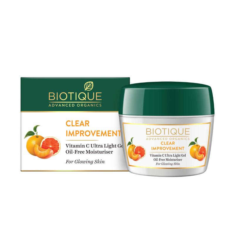 biotique advanced organics clear improvement vitamin c ultra light gel oil-free moisturiser