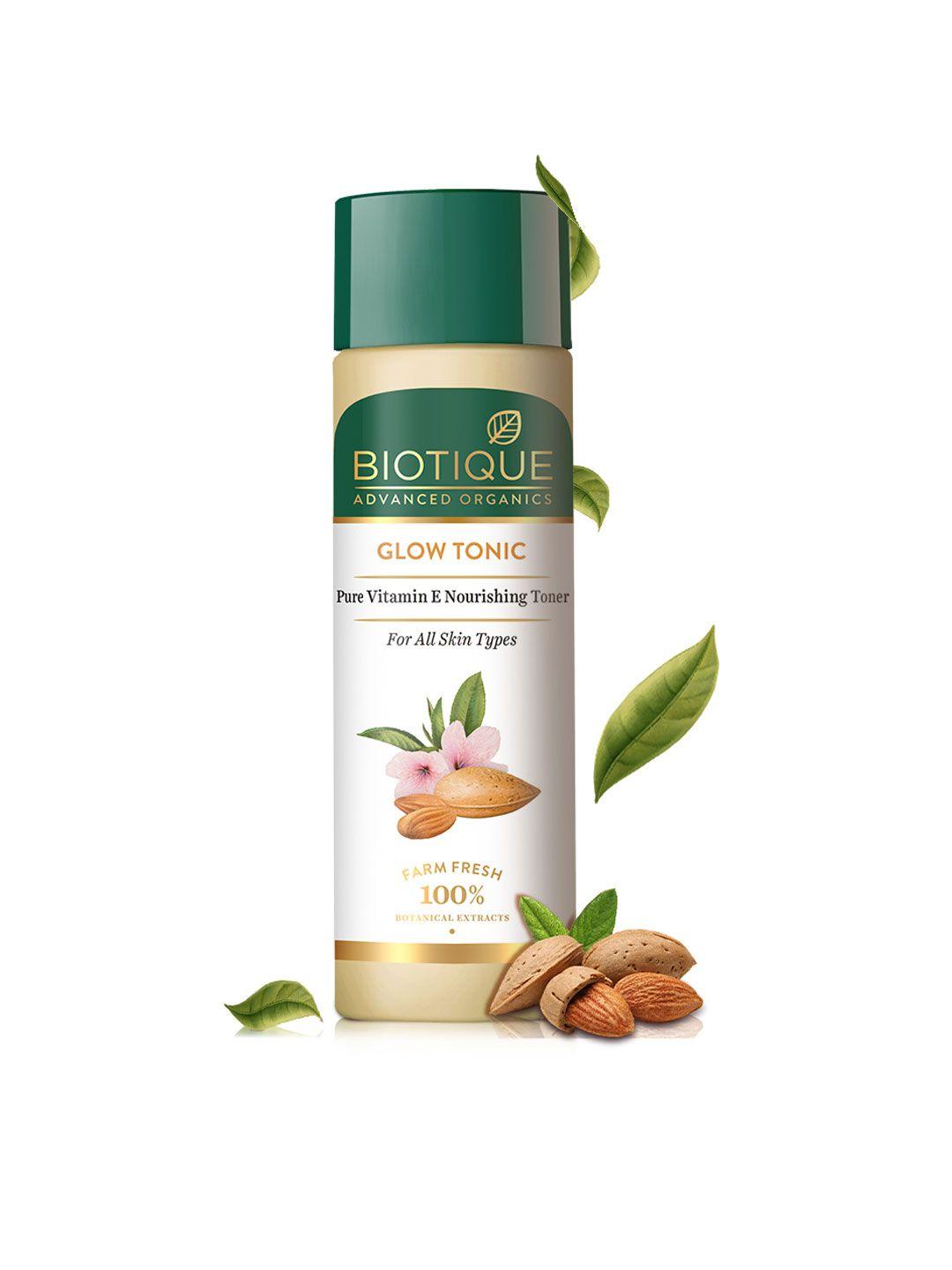 biotique advanced organics glow tonic pure vitamin e nourishing toner with walnuts - 120ml