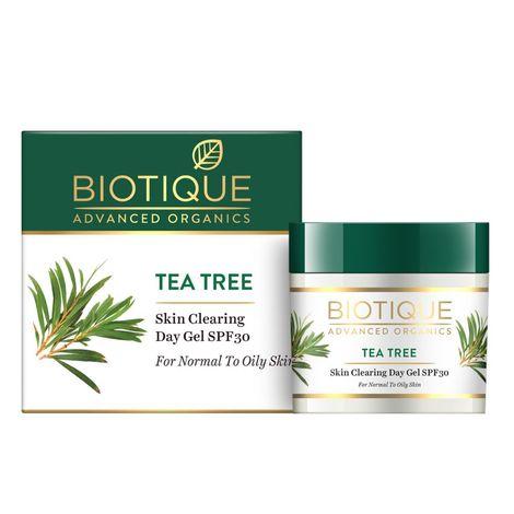 biotique advanced organics tea tree skin clearing day gel spf30 (50 g)