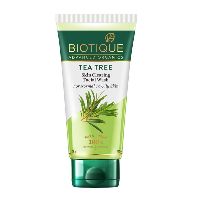 biotique advanced organics tea tree skin clearing facial wash