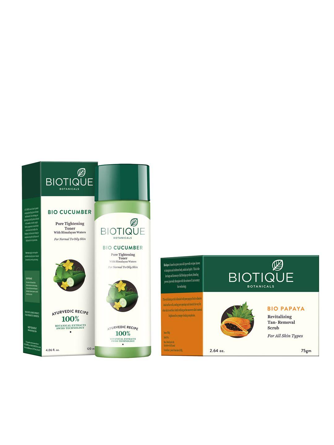 biotique anti tan scrub & toner kit