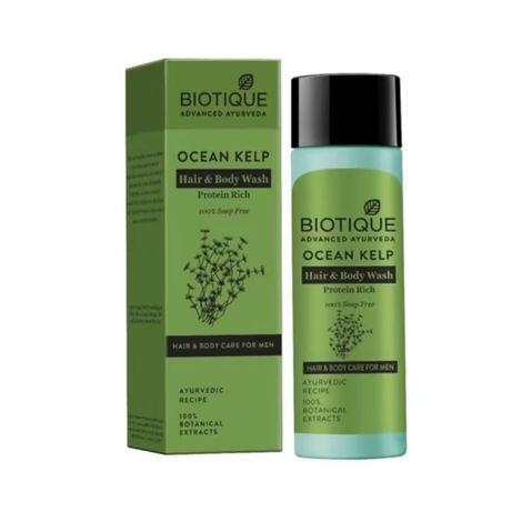 biotique bio ocean kelp protein rich hair & body wash (120 ml)