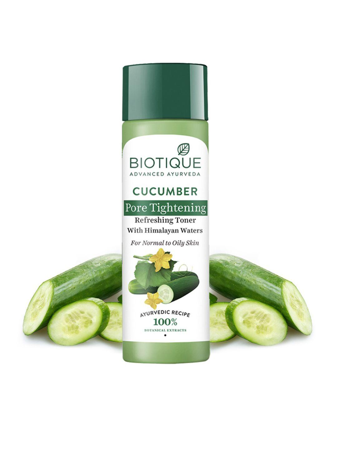 biotique bio cucumber pore tightening sustainable tonerwith himalayan waters 120 ml