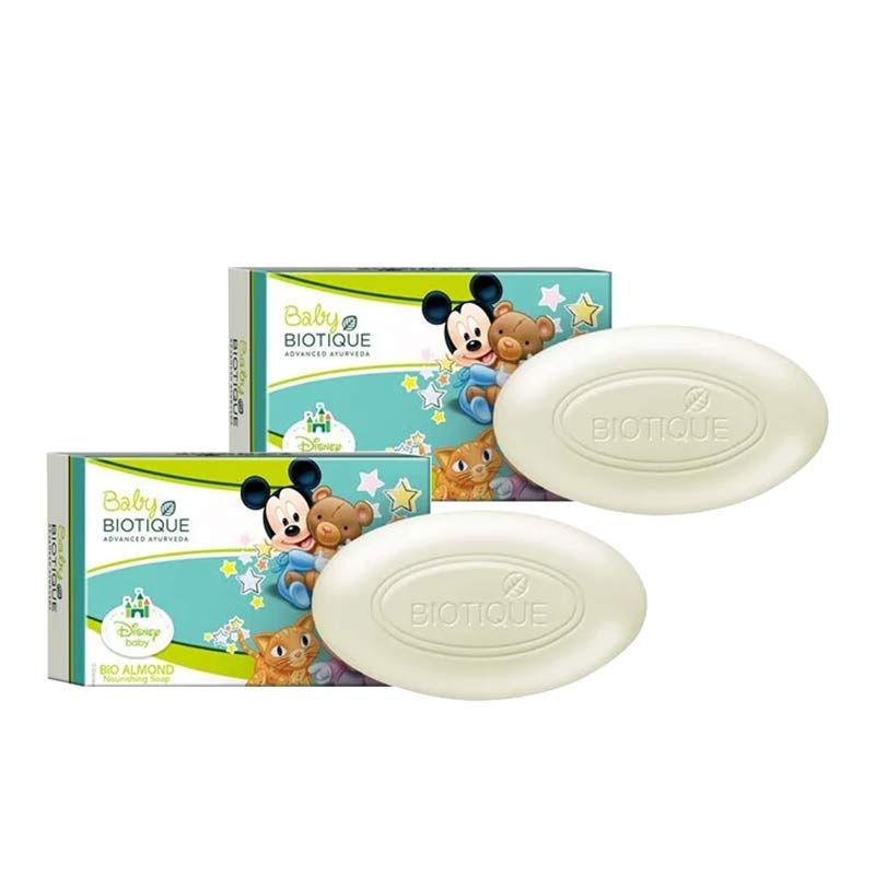 biotique bio disney baby bio almond mickey nourishing soap - pack of 2