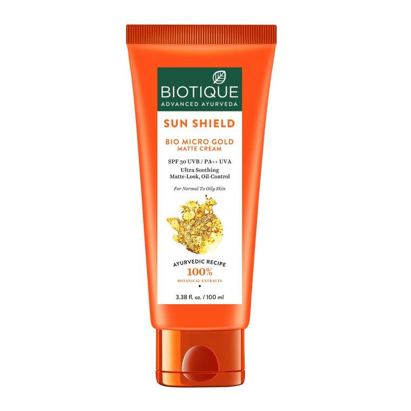 biotique bio micro gold matte cream sunscreen spf 30