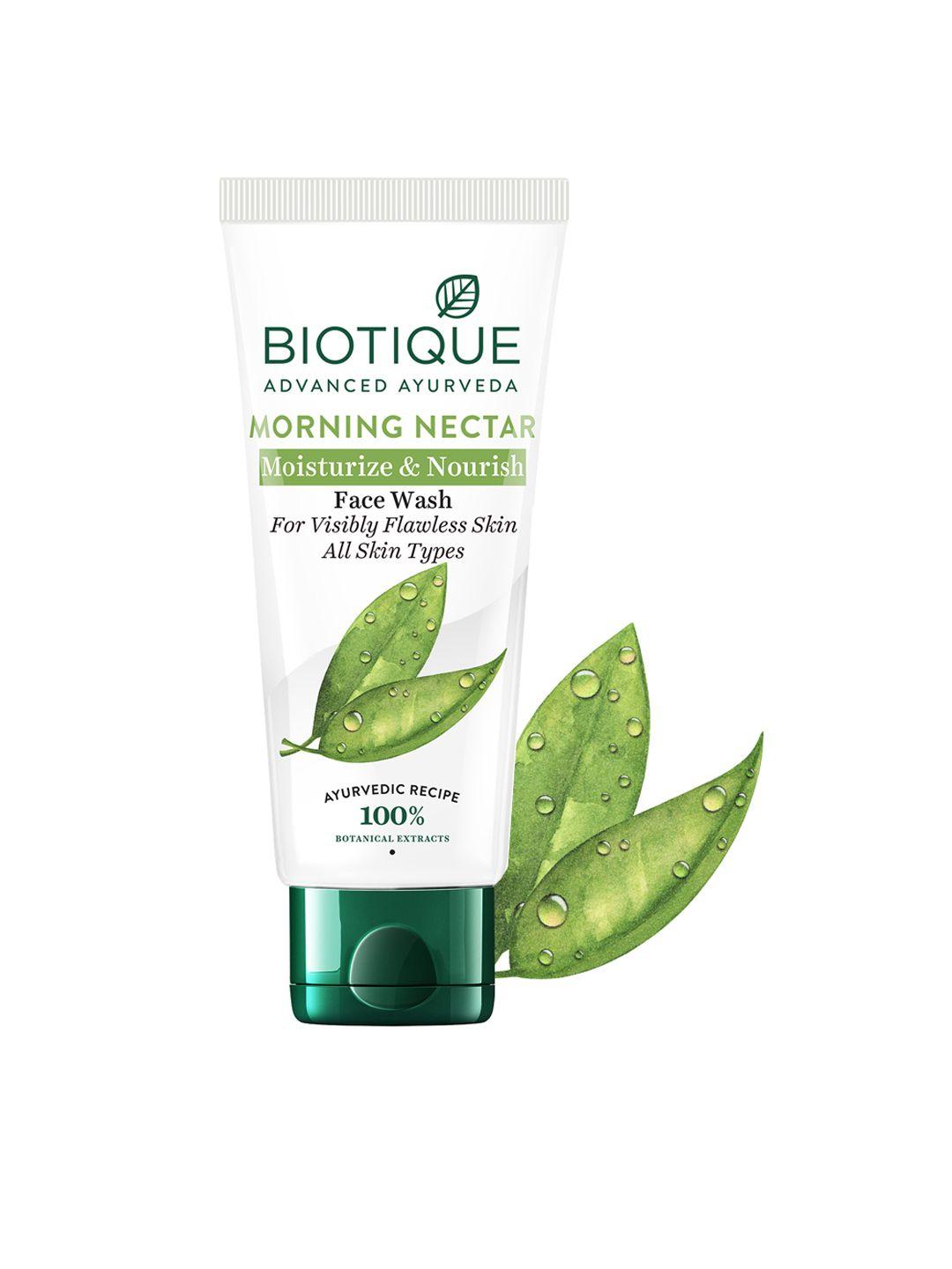 biotique bio morning nectar visibly flawless face wash for all skin types 100 ml