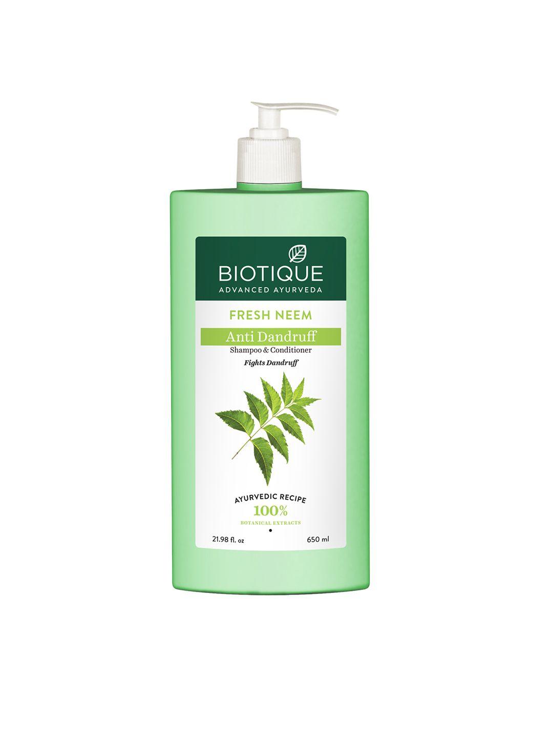 biotique bio neem margosa anti-dandruff shampoo & conditioner  650 ml