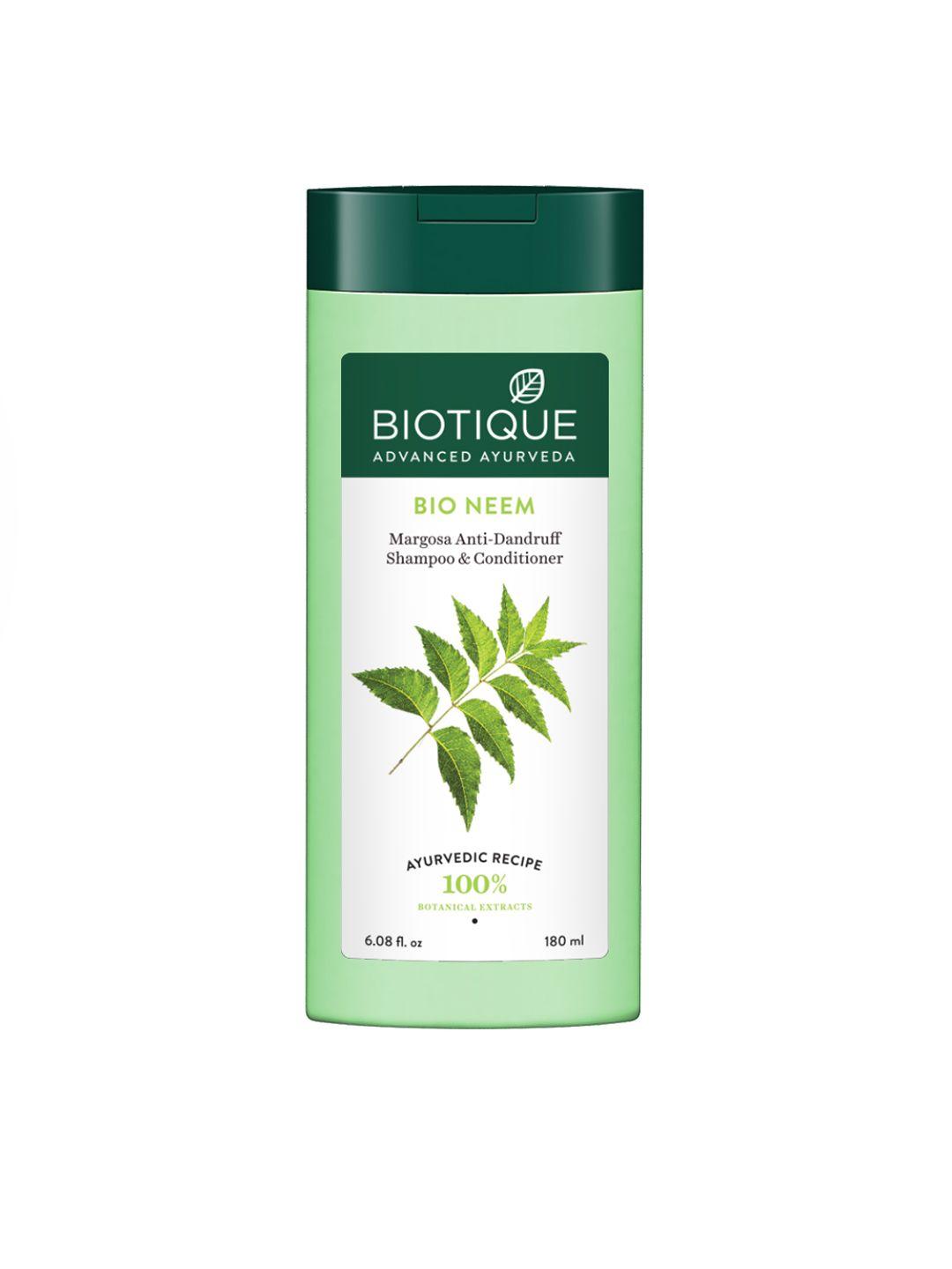 biotique bio neem margosa anti-dandruff sustainable shampoo & conditioner 180 ml