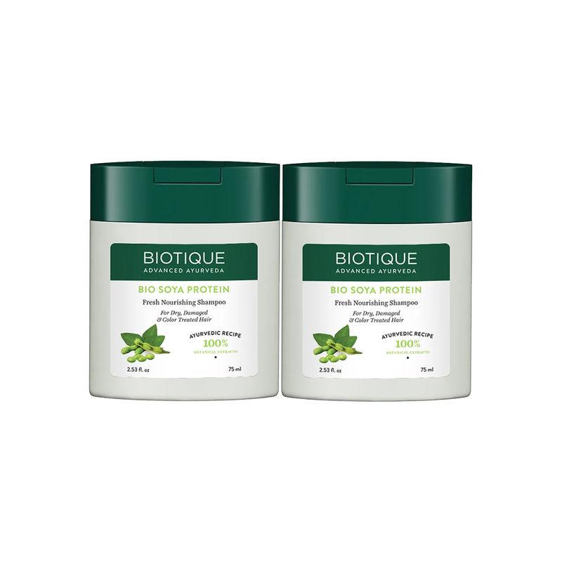 biotique bio soya protein fresh nourishing shampoo - pack of 2