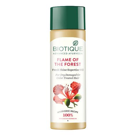biotique flame of the forest fresh shine expertise oil (120 ml)