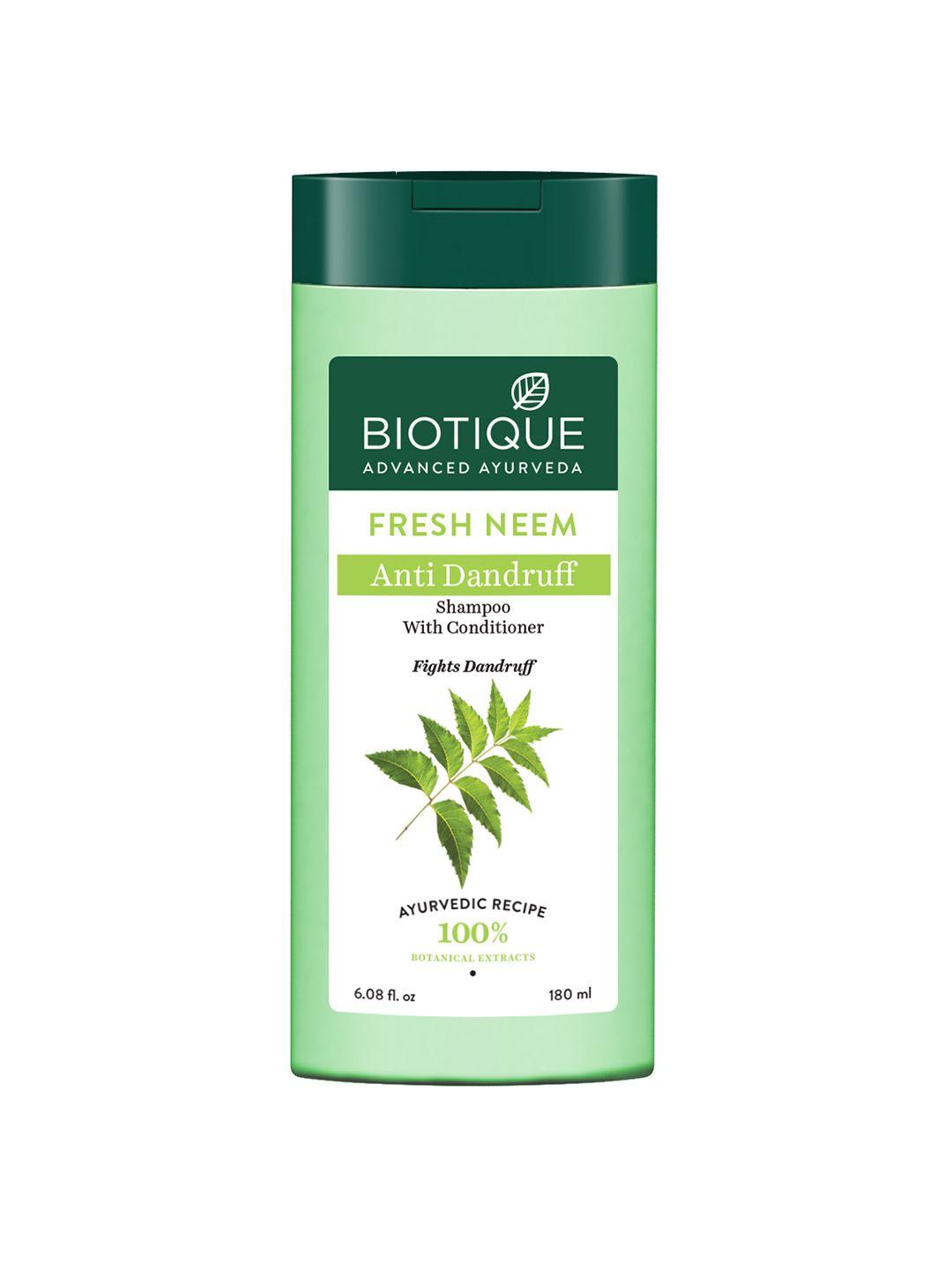 biotique fresh neem anti-dandruff shampoo & conditioner with bhringraj - 180ml