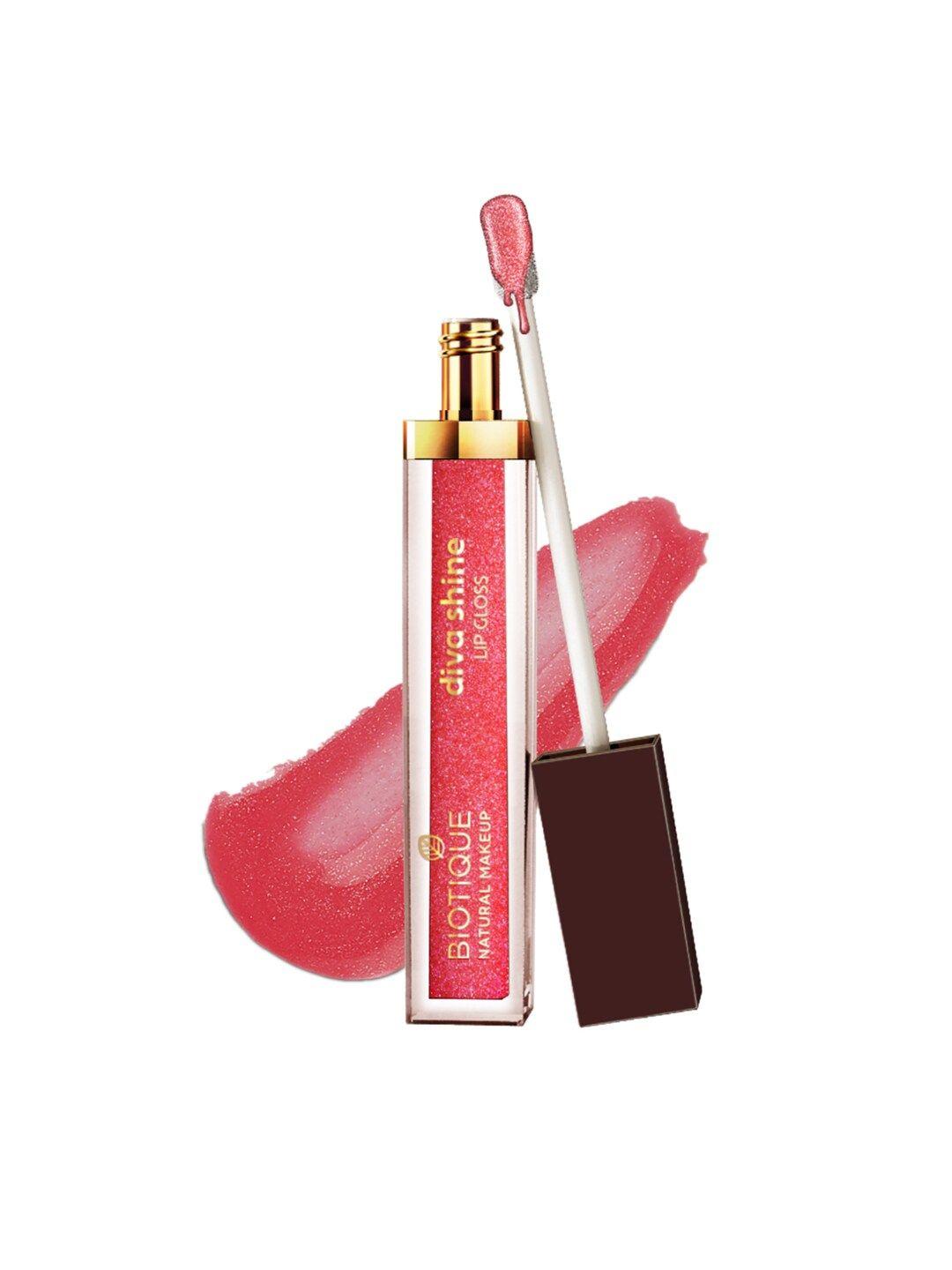 biotique natural makeup diva shine lip gloss - dew me up p107 3 ml