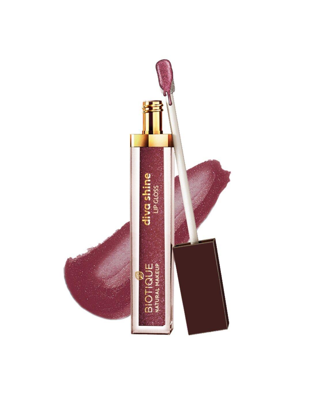 biotique natural makeup diva shine lip gloss-p108 sugar plum 3 ml