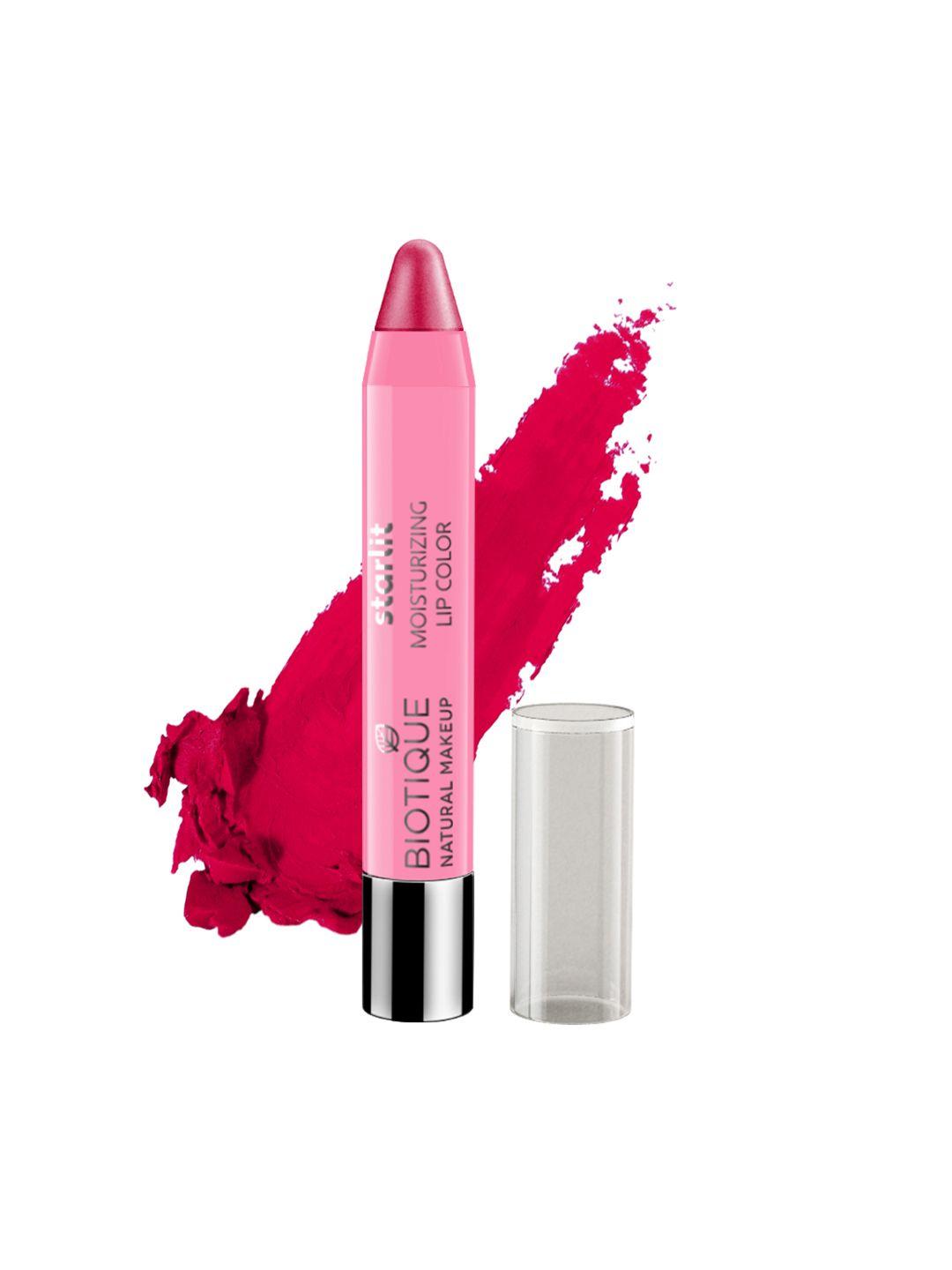 biotique natural makeup starlit moisturising lip color-p303 rich raspberry 3.5 g