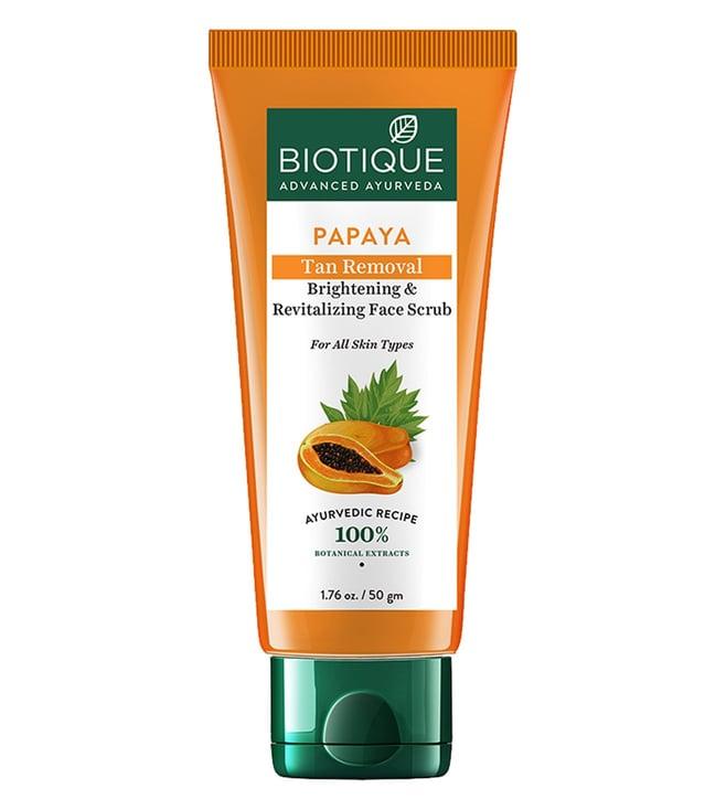 biotique papaya tan removal brightening & revitalizing face scrub - 50 gm