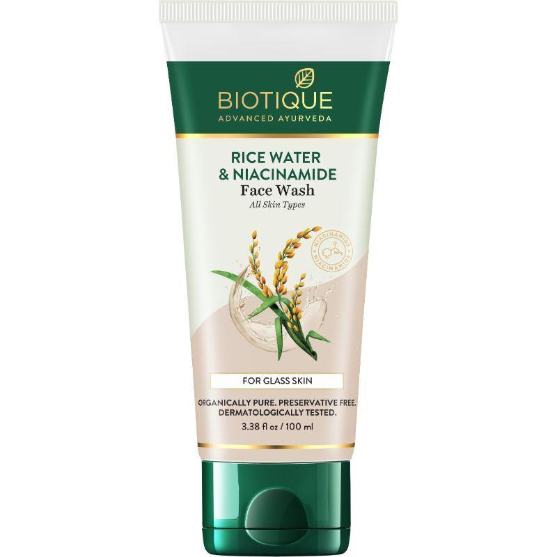 biotique rice water & niacinamide gel face wash