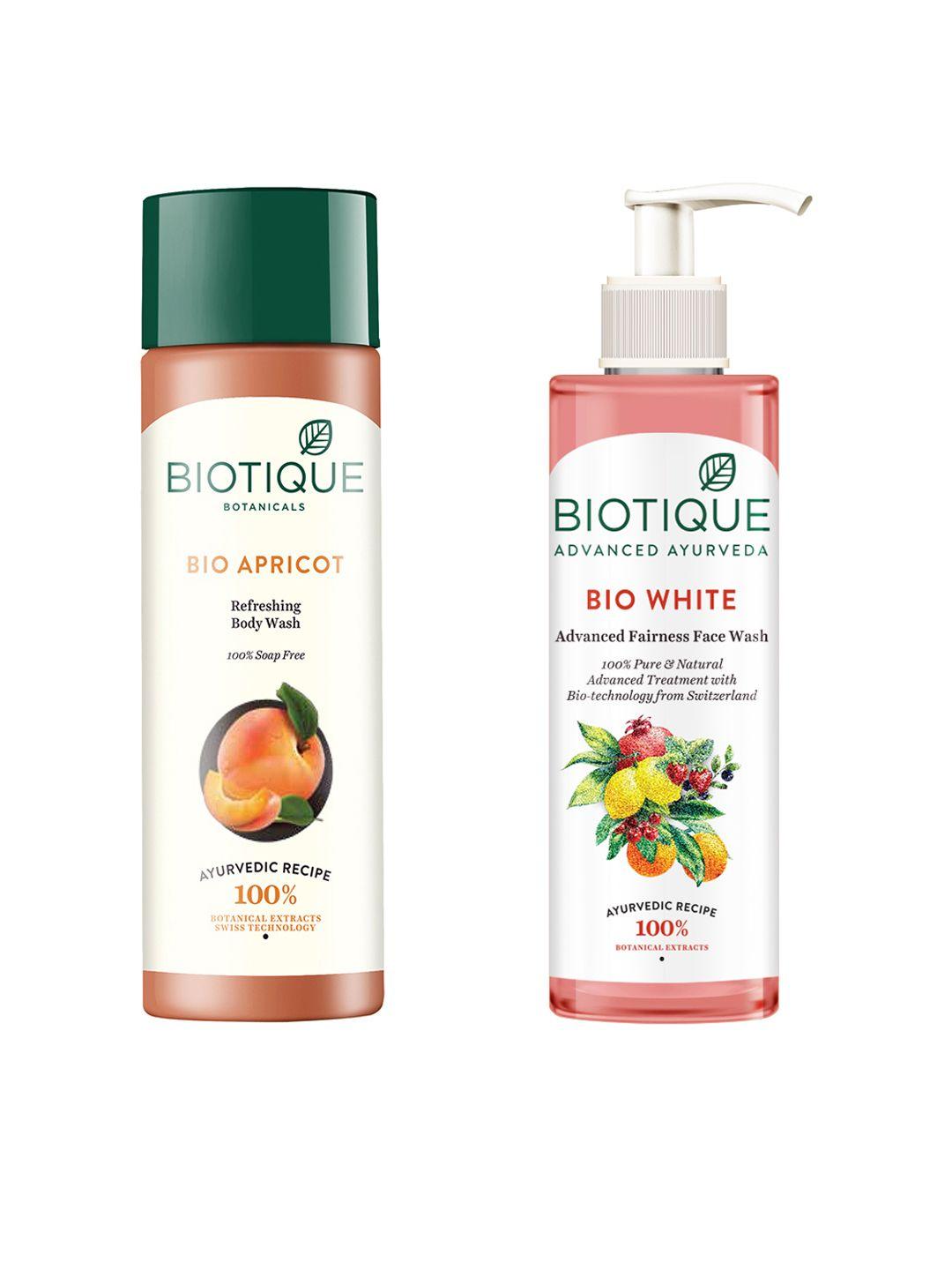 biotique set of body wash & face wash