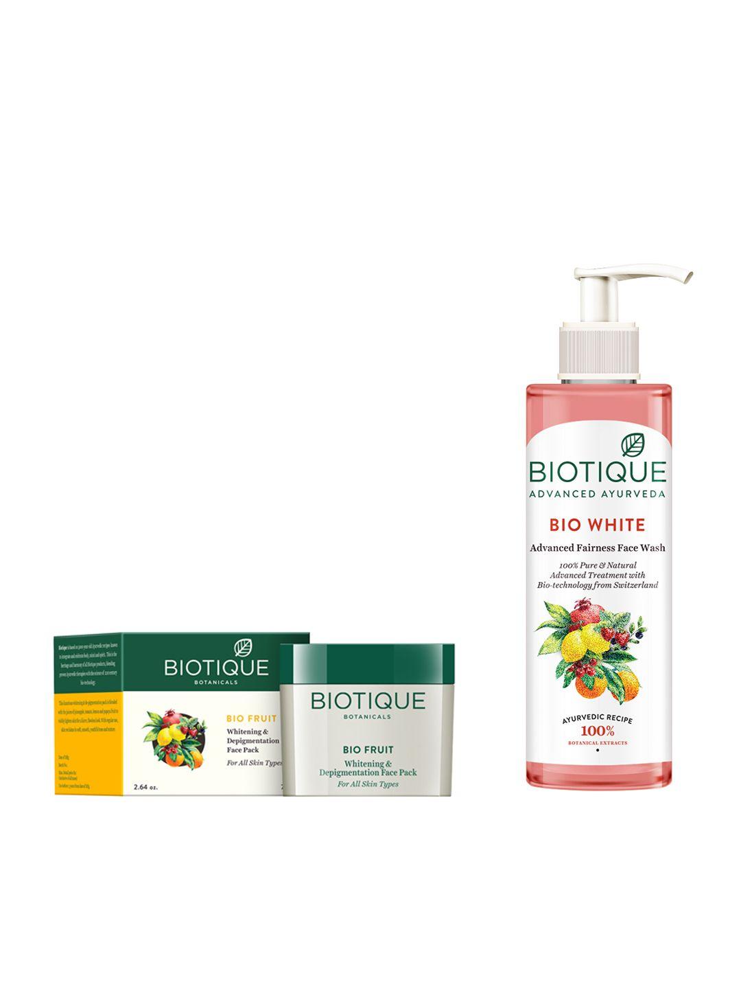 biotique set of face pack & face wash