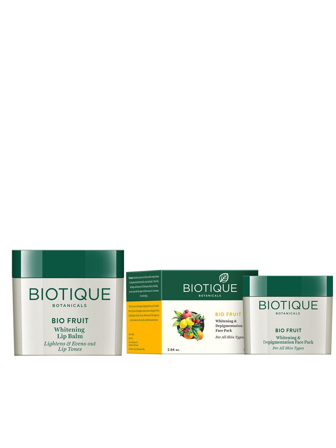 biotique set of face pack & lip balm