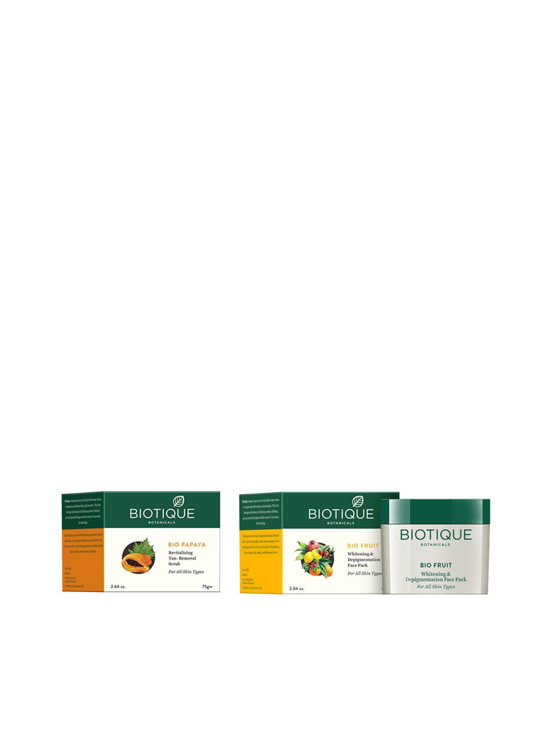 biotique set of face pack & scrub