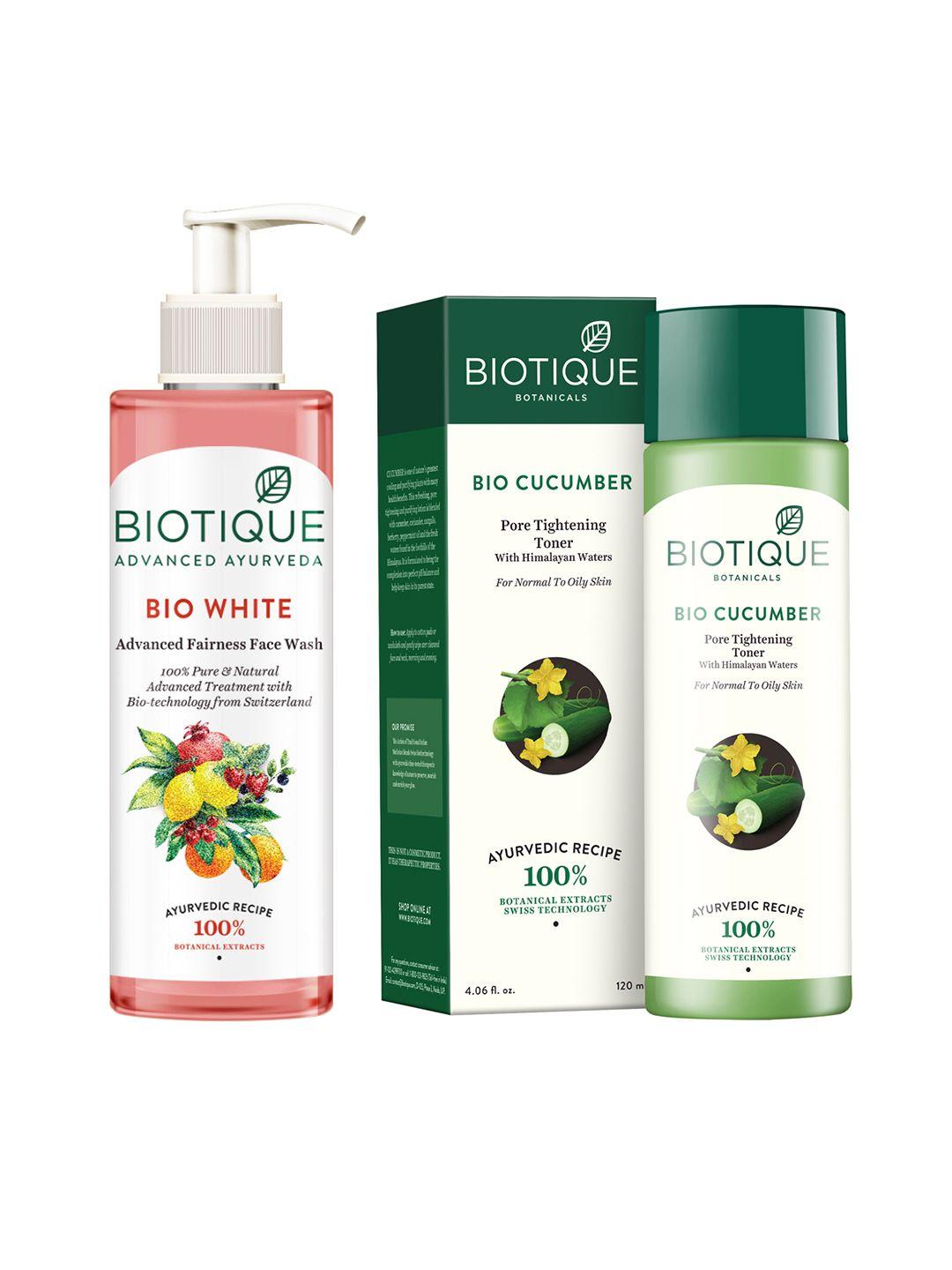 biotique set of face wash & toner