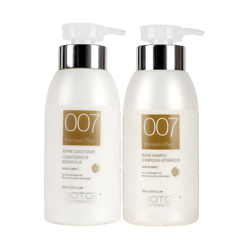 biotop professional 007 keratin impact shampoo + conditioner combo (330ml + 330ml)