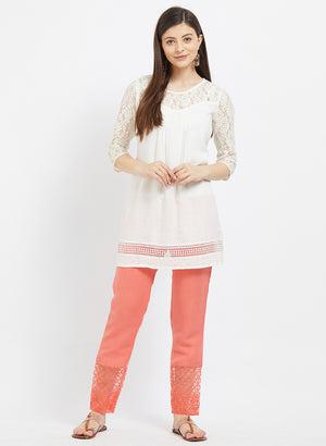 birch tunic with lace sleeves