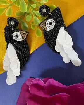 bird-shaped beaded earrings