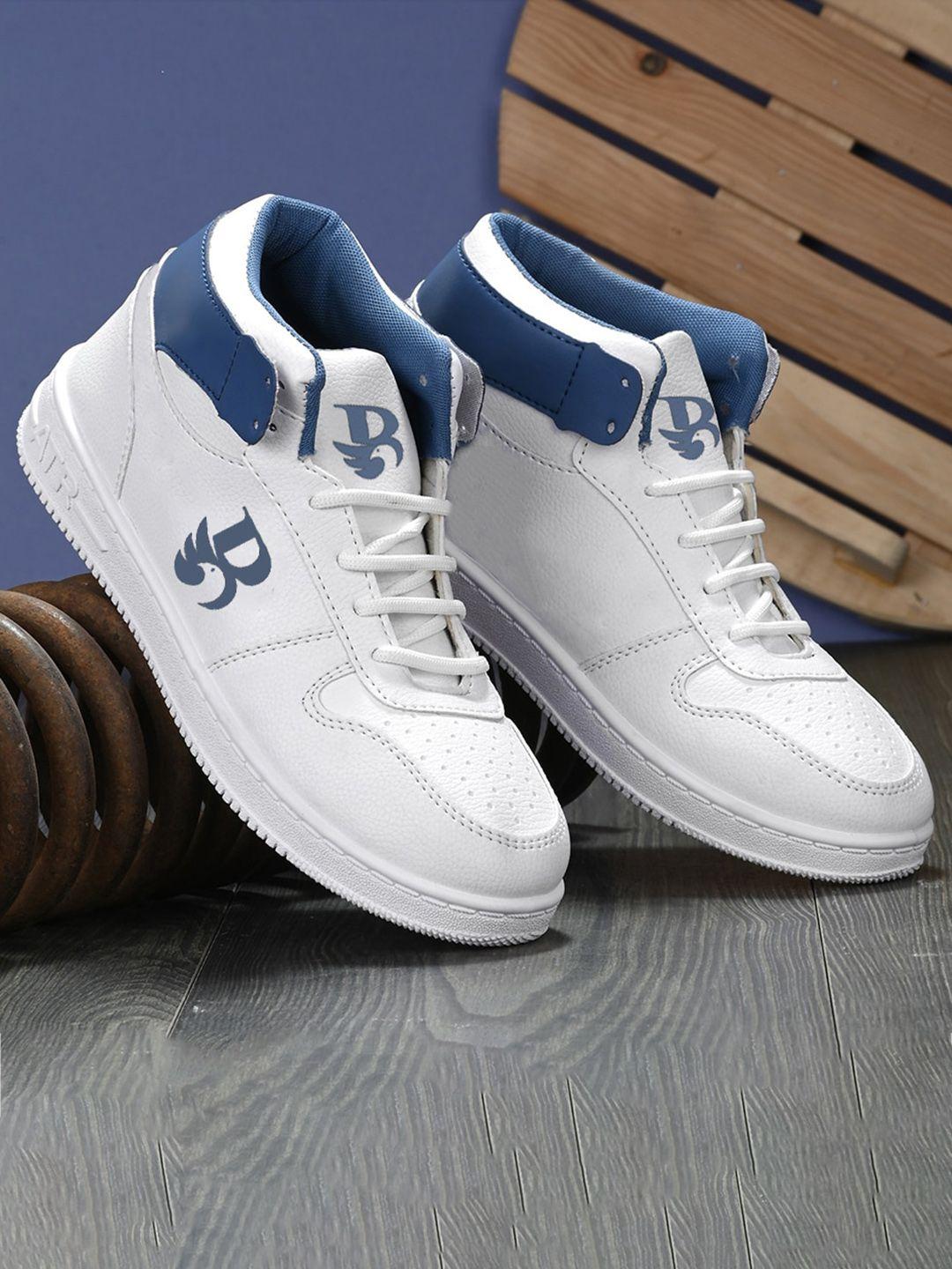 birde boys blue textured leather sneakers