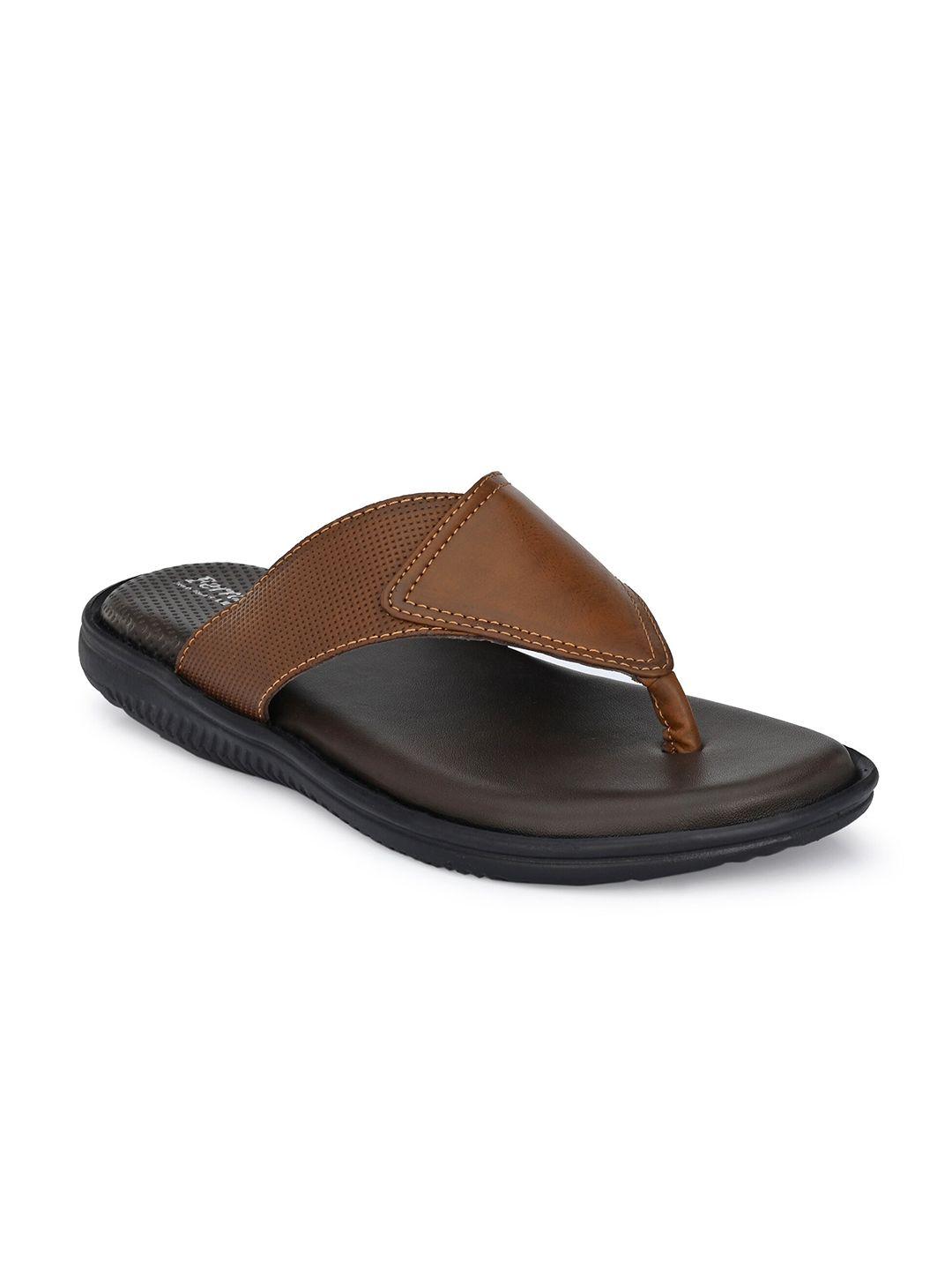 birgos men tan & black comfort sandals