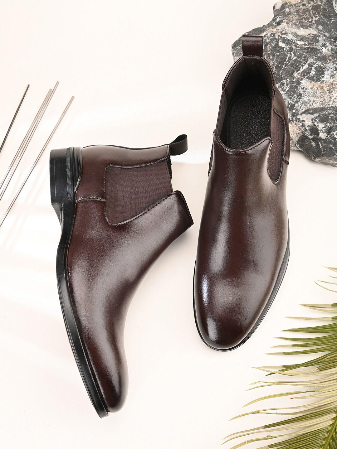 birgos brown chelsea formal boots