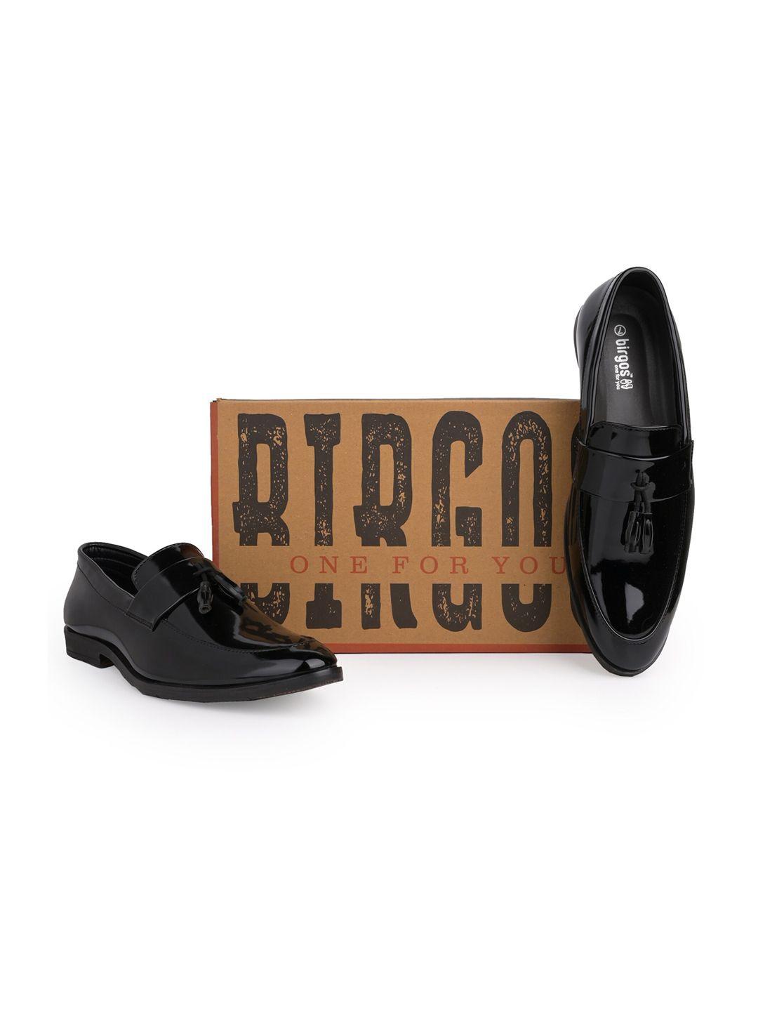 birgos men genuine leather formal loafers
