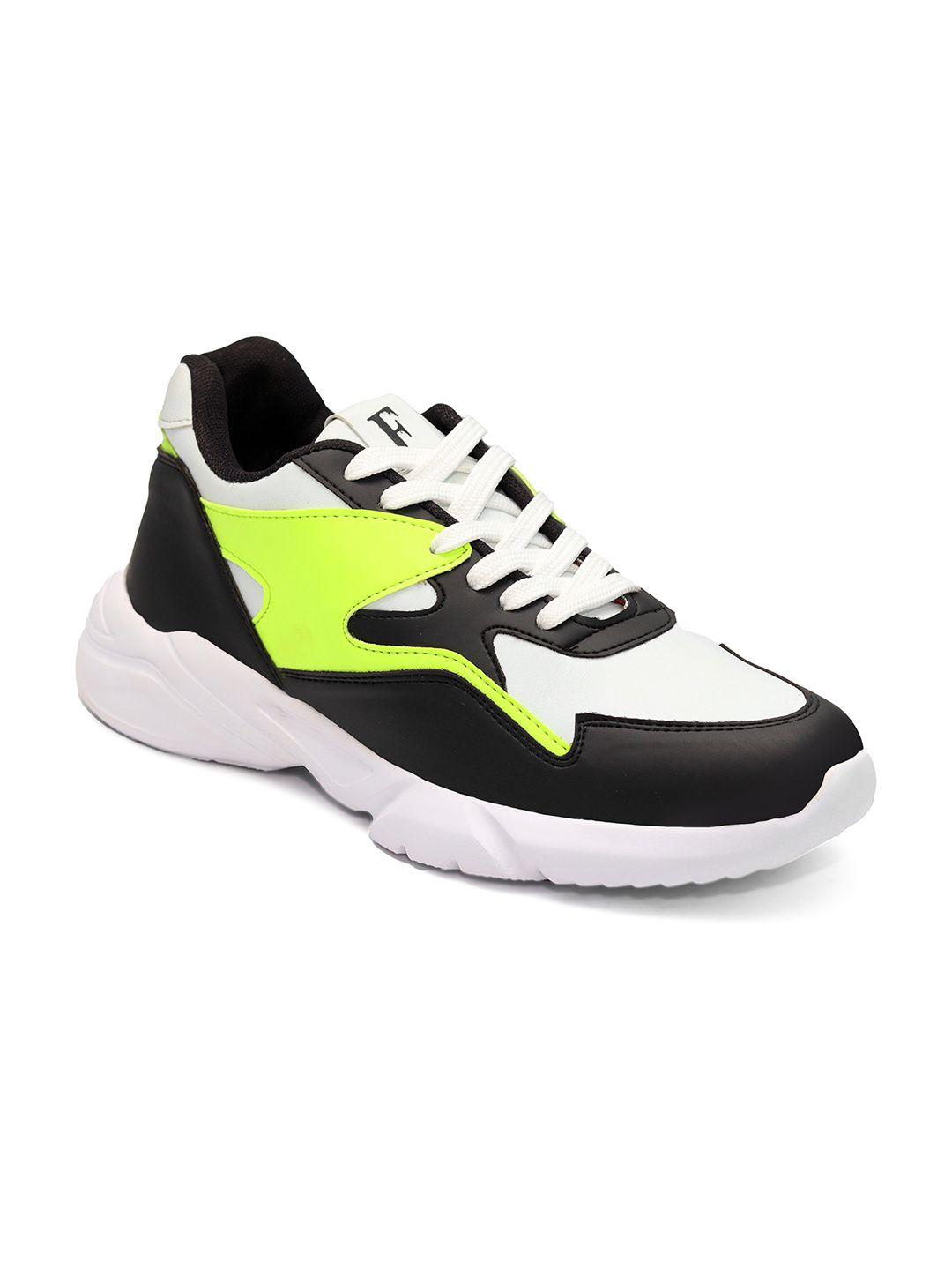 birgos men green colourblocked sneakers