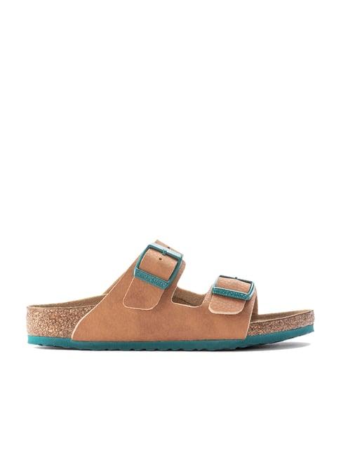 birkenstock arizona kids ginger brown slide sandals