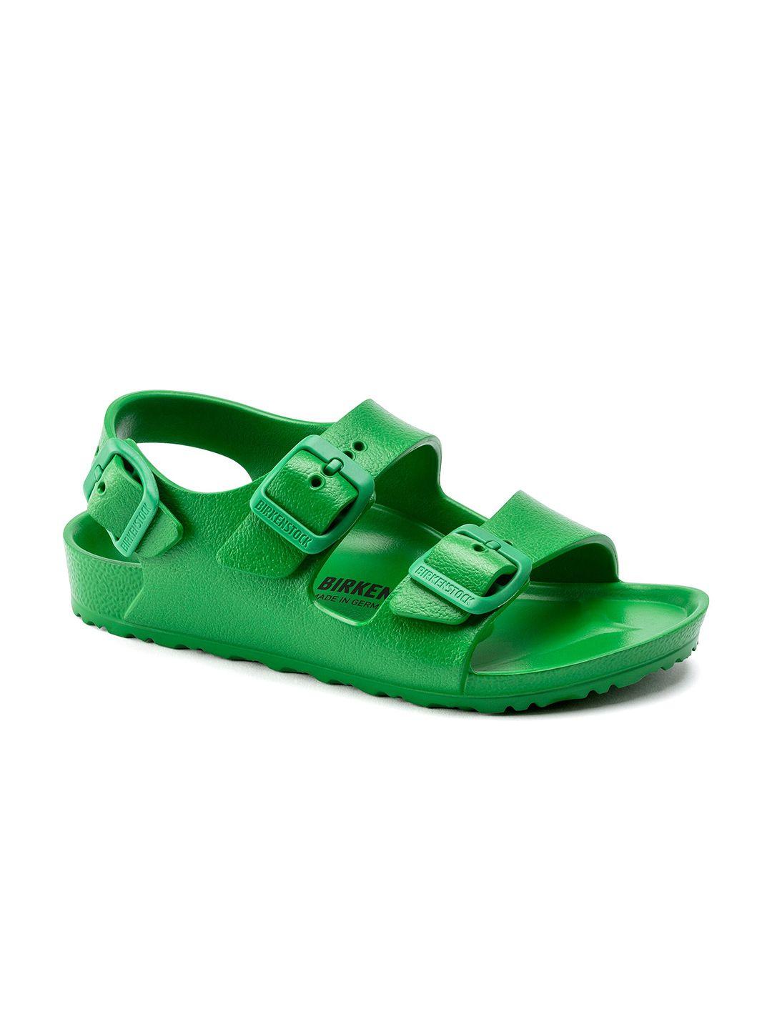 birkenstock boys green narrow width milano comfort beach sandals